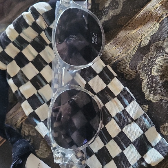 - MacKenzie-Childs Black and White Sunglasses bag matches glasses uv main image 4